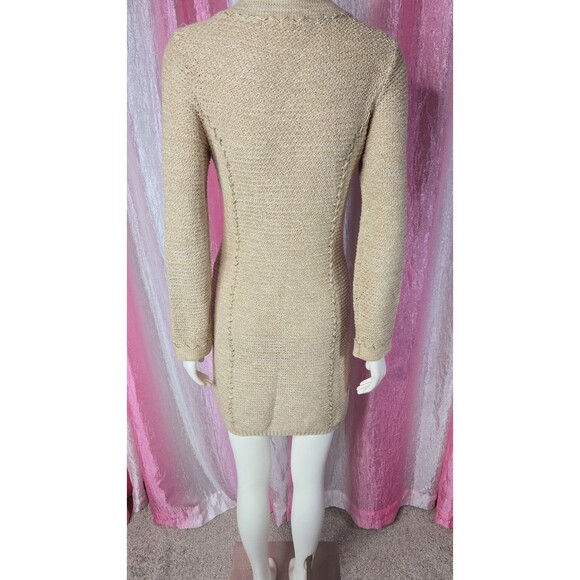 Coldwater Creek Oatmeal Heather Knit Button Long Sweater Cardigan Size XS - Picture 8 of 13
